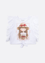 Blusa Cotton Boneca Broderi Mangas