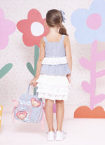 Saia Short Tricot Babados Broderi