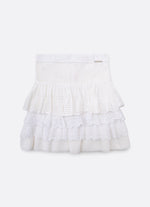 Saia Short Tricot Babados Broderi