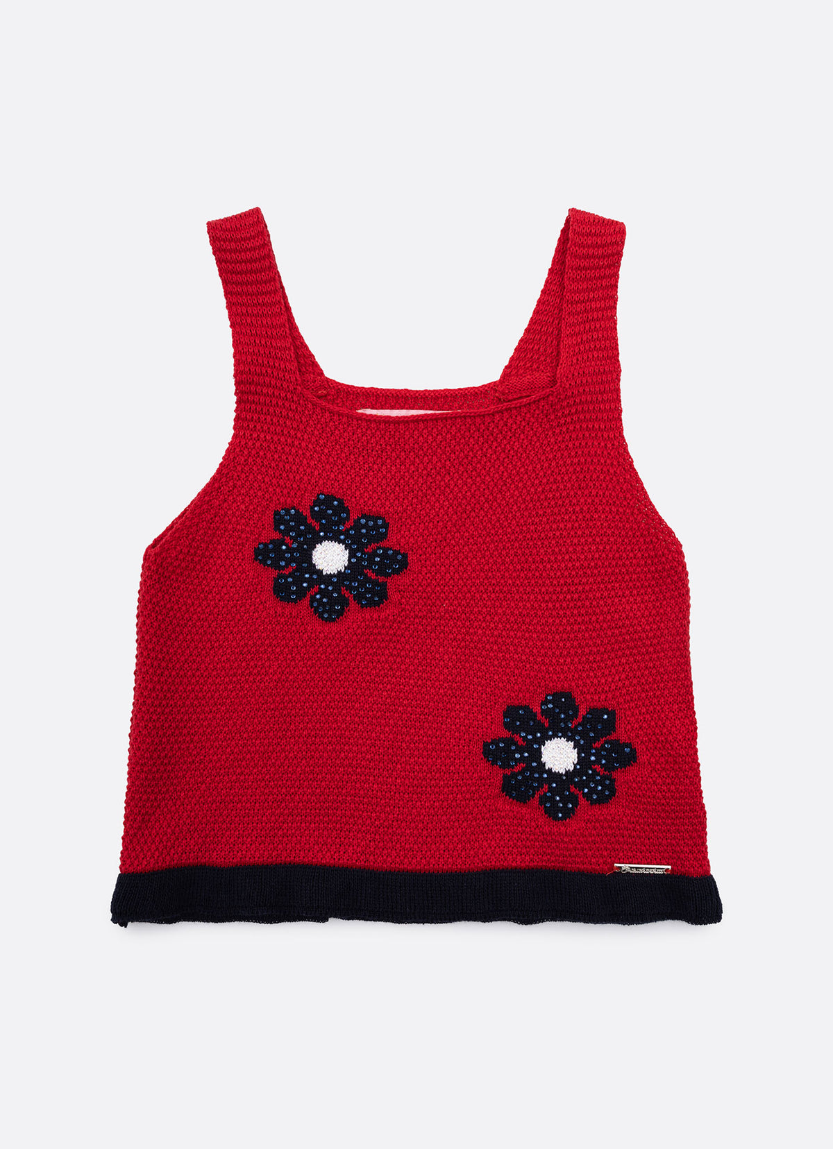 Regata Tricot Flores Cristal