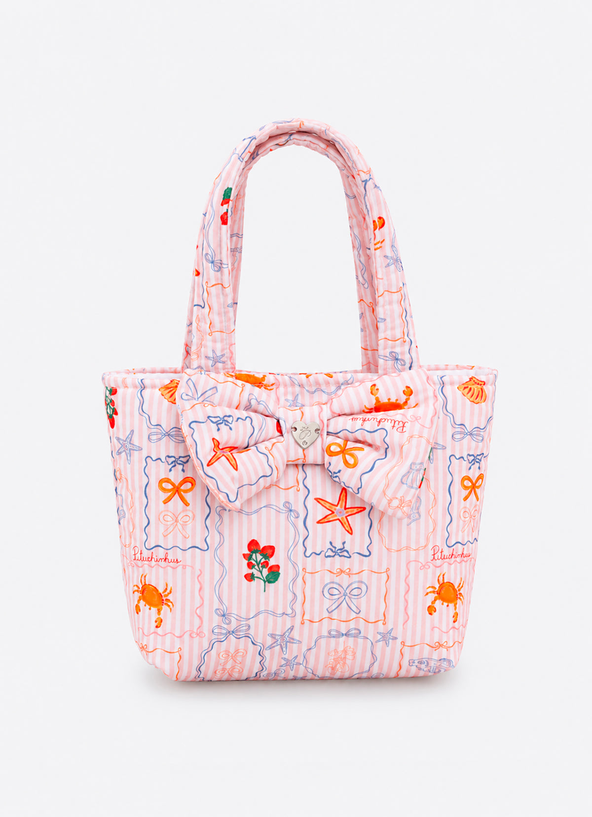 Bolsa Algodão Estampado Laço