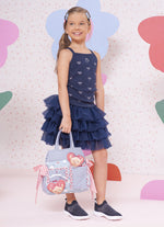 Saia Short Babados Tule