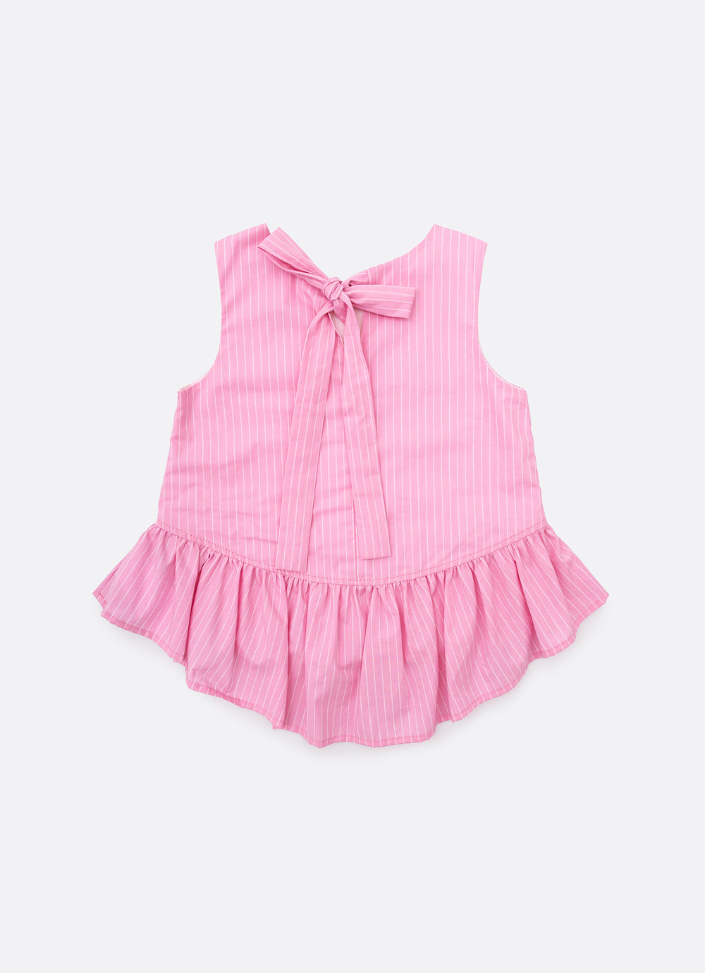 Blusa Algodão Listrado Babado Cristais