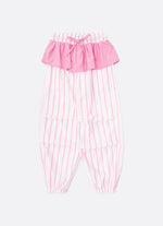 Calça Algodão Mix Listras Babado