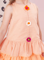 Blusa Algodão Xadrez Flores Crochê