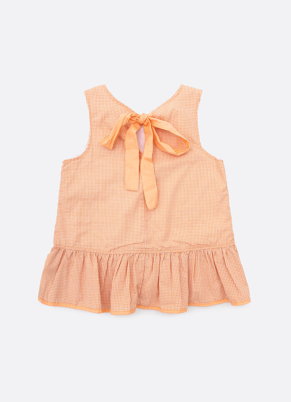 Blusa Algodão Xadrez Flores Crochê