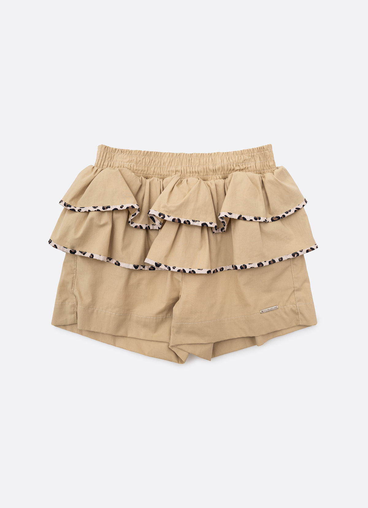 Short Tricoline Babados Debrum