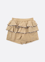 Short Tricoline Babados Debrum
