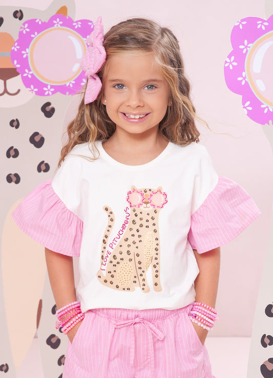 Blusa Cotton Oncinha Cristal