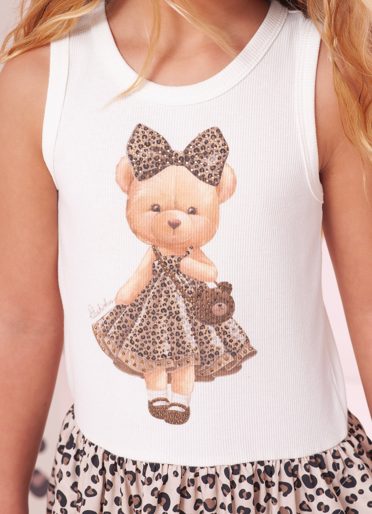 Vestido Ribana Saia Algodão Oncinha