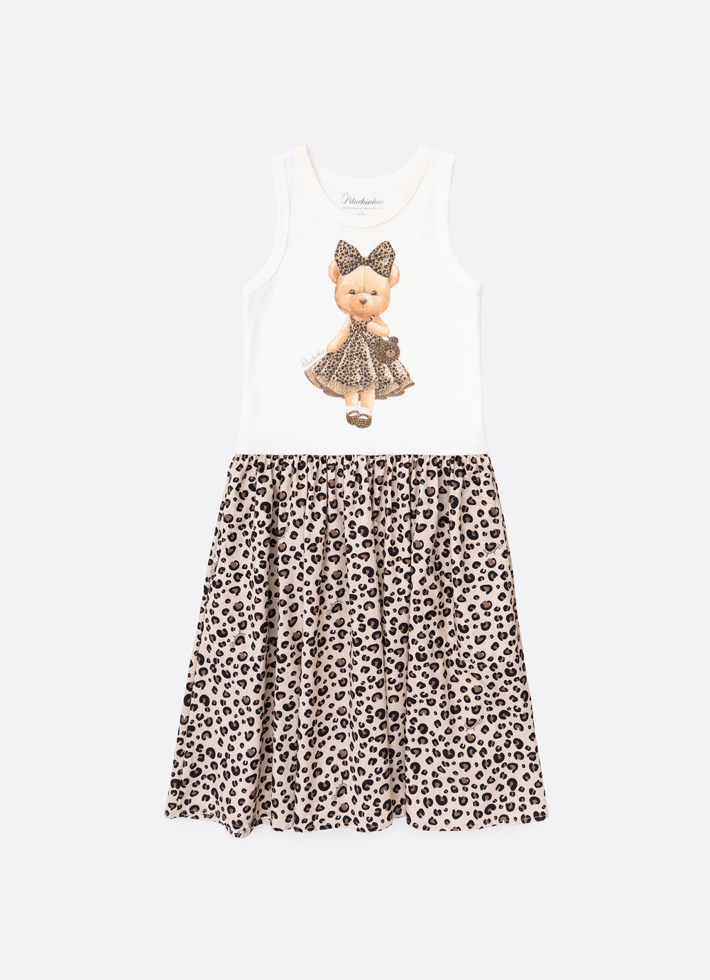 Vestido Ribana Saia Algodão Oncinha