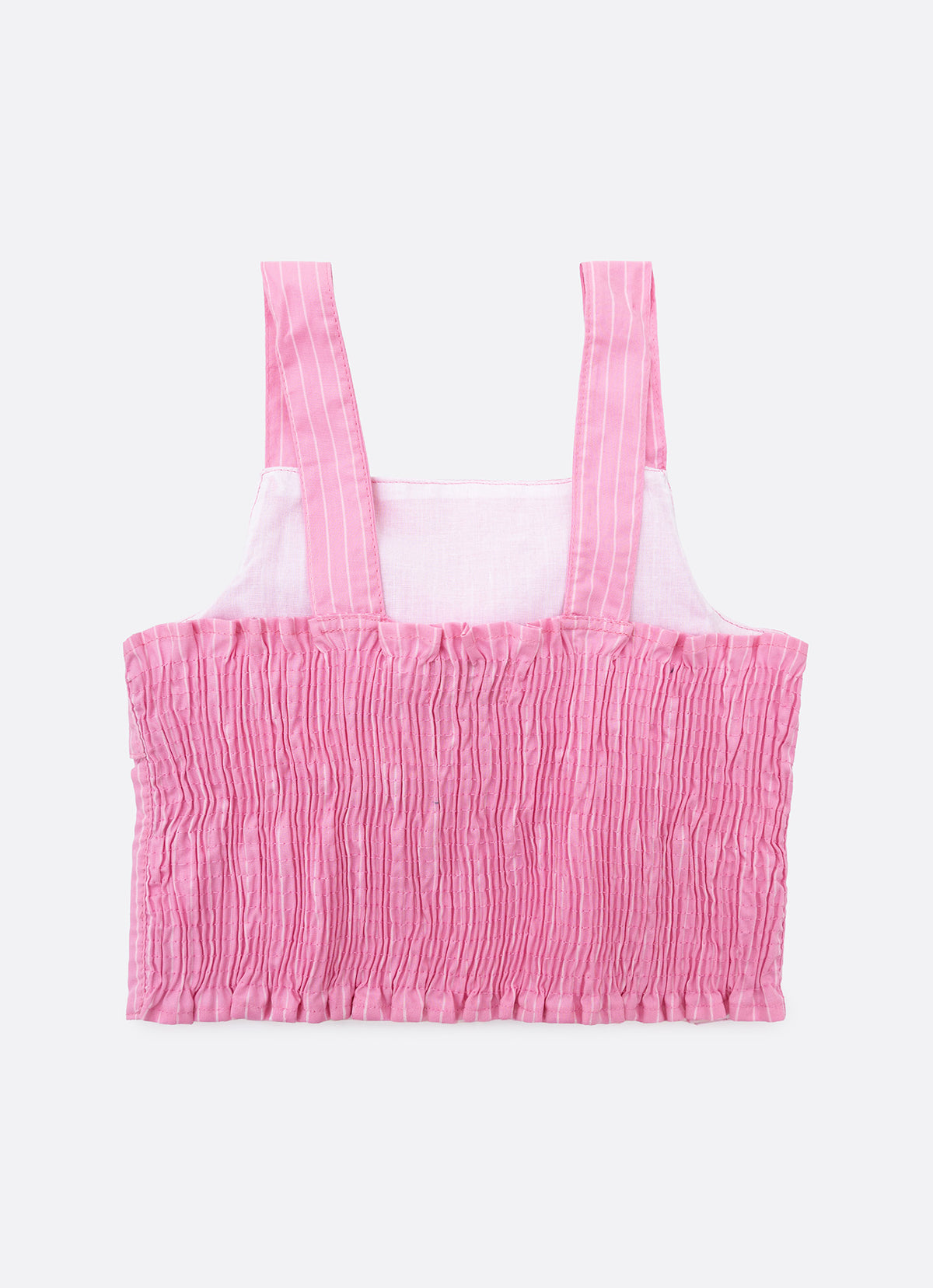 Blusa Cropped Algodão Listrado
