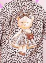 Camisa Algodão Oncinha Flores Crochê