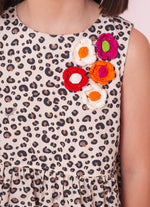 Blusa Algodoão Oncinha Flores Crochê