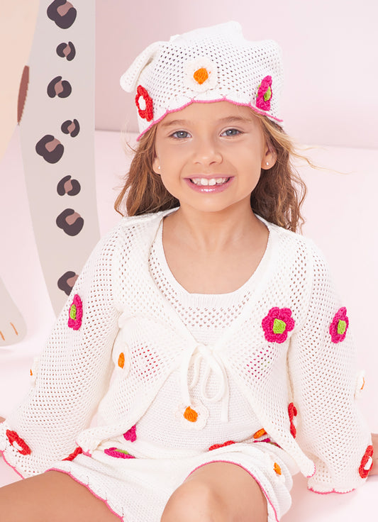 Casaqueto Tricot Multi Flores