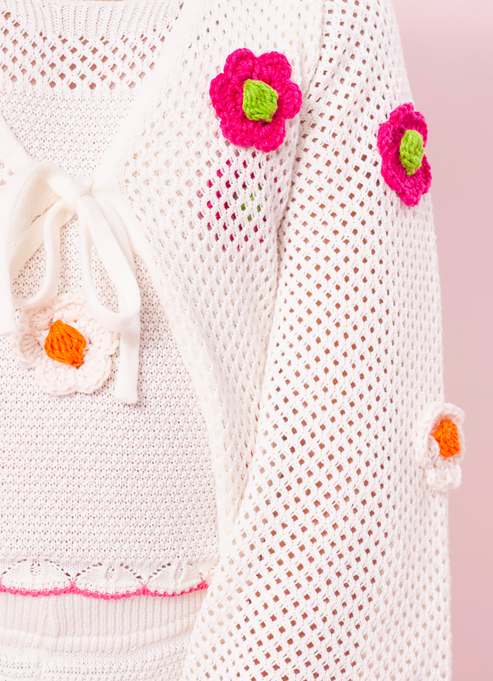 Casaqueto Tricot Multi Flores