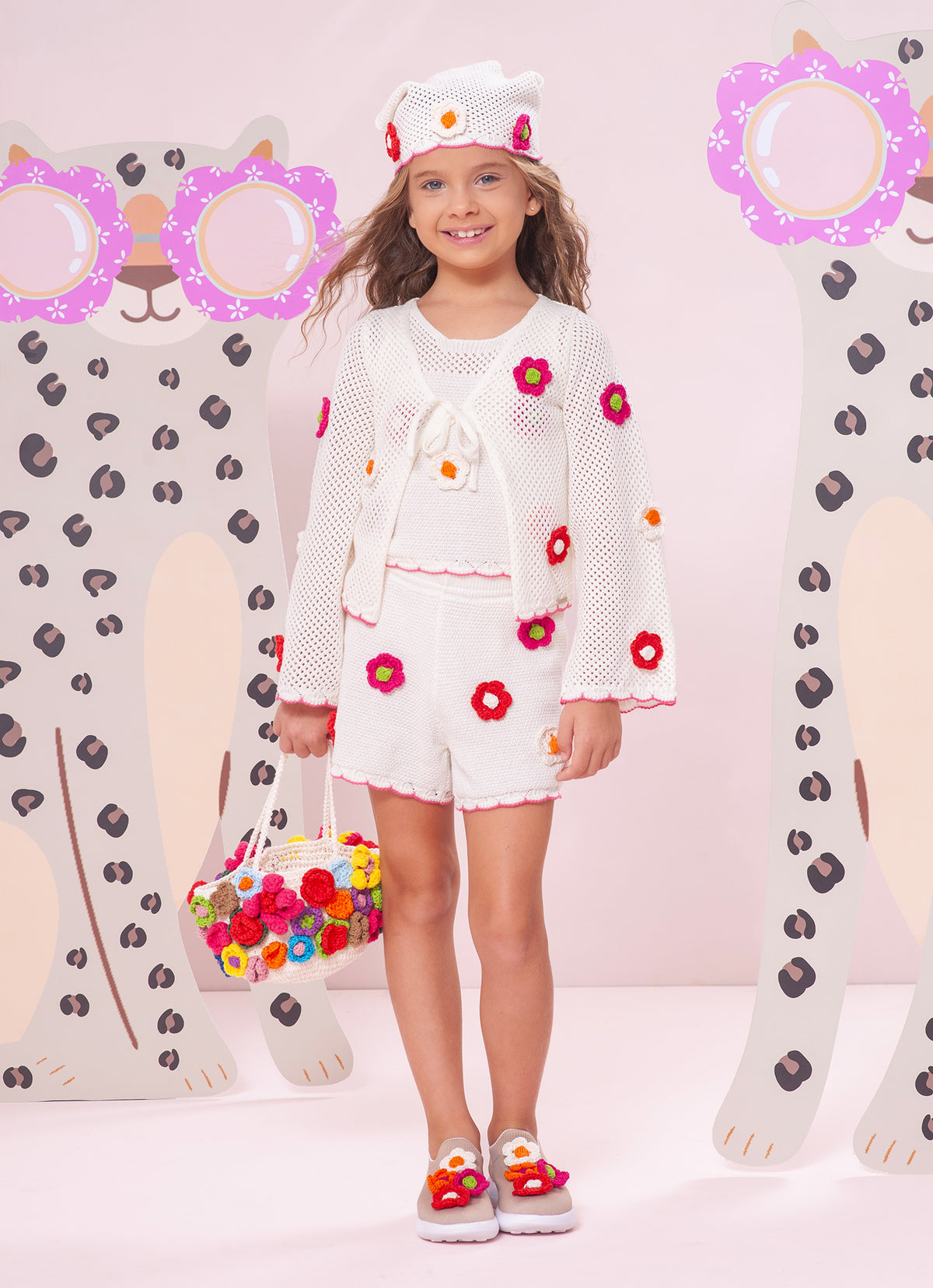 Casaqueto Tricot Multi Flores