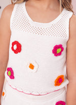 Blusa Tricot Multi Flores