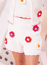 Short Tricot Multi Flores
