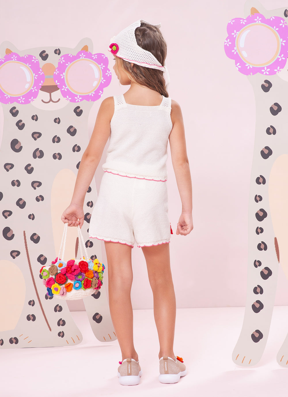 Short Tricot Multi Flores