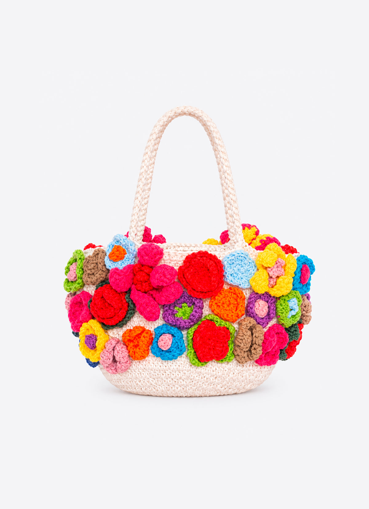 Bolsa Flores Crochê