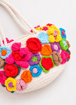 Bolsa Flores Crochê