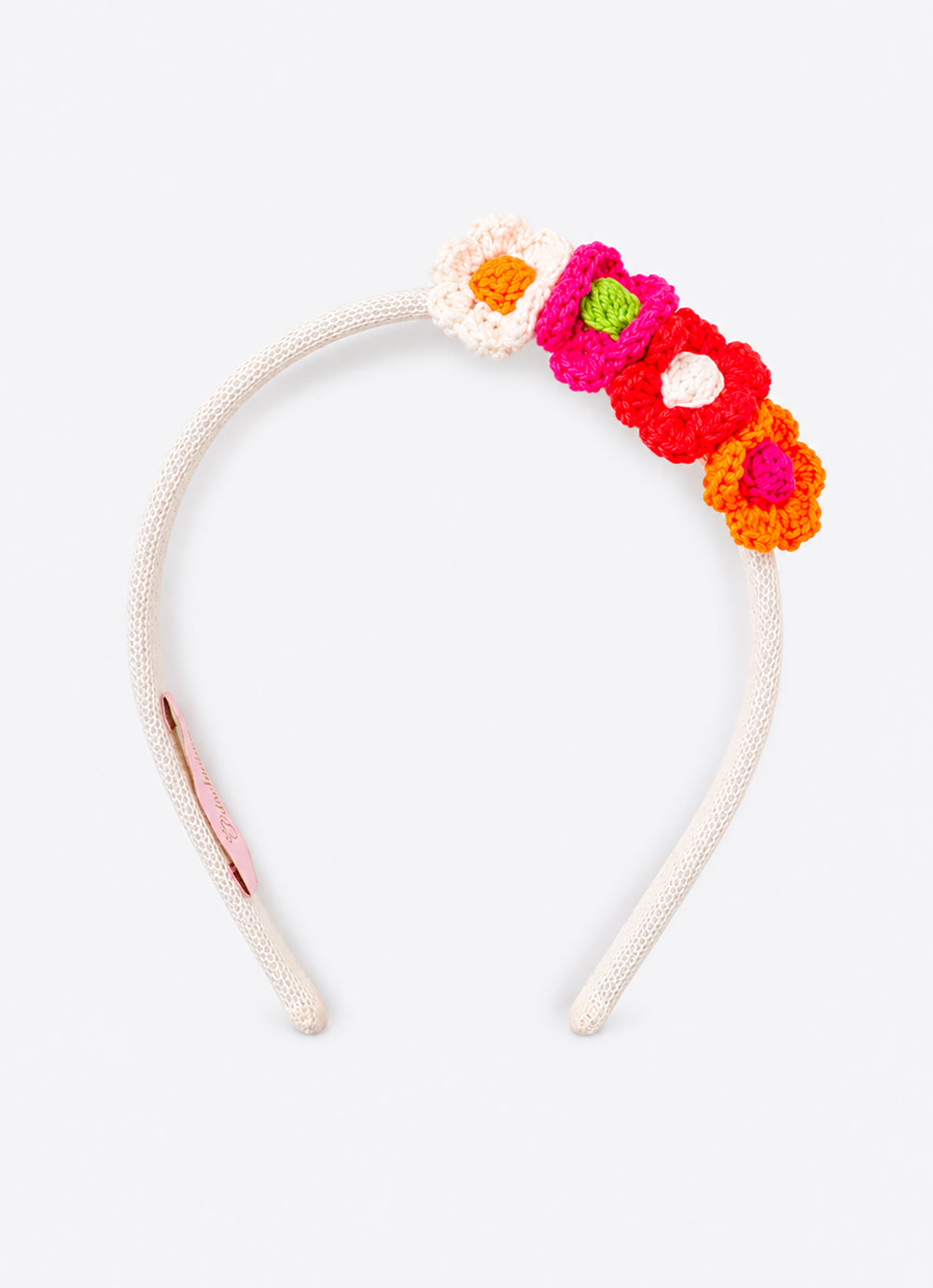 Arco Tricot Flores Crochê