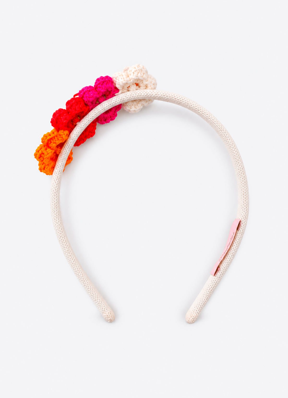 Arco Tricot Flores Crochê