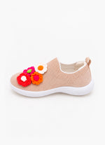 Tênis Knit Flores Crochê