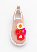 Tênis Knit Flores Crochê