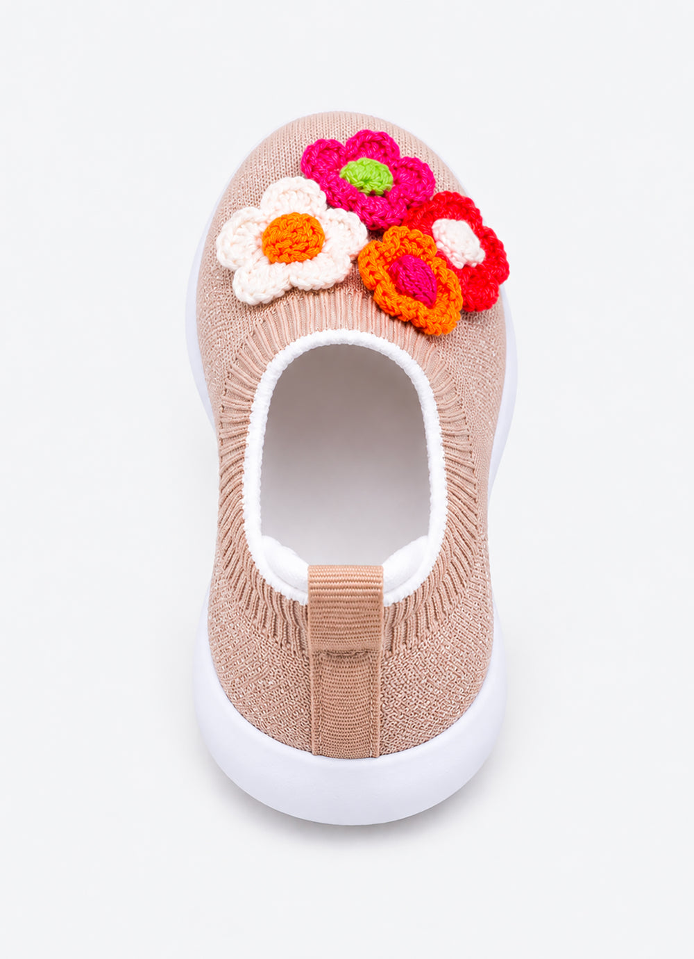 Tênis Knit Flores Crochê