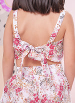 Blusa Cropped Algodão Floral Rendas