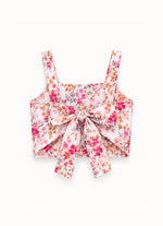 Blusa Cropped Algodão Floral Rendas