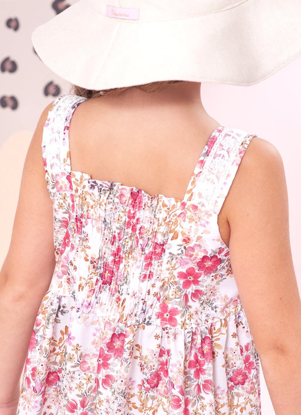 Vestido Algodão Estampa Floral Rendas