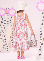 Vestido Algodão Estampa Floral Rendas
