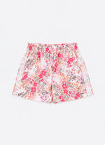 Short Algodão Estampa Floral Rendas
