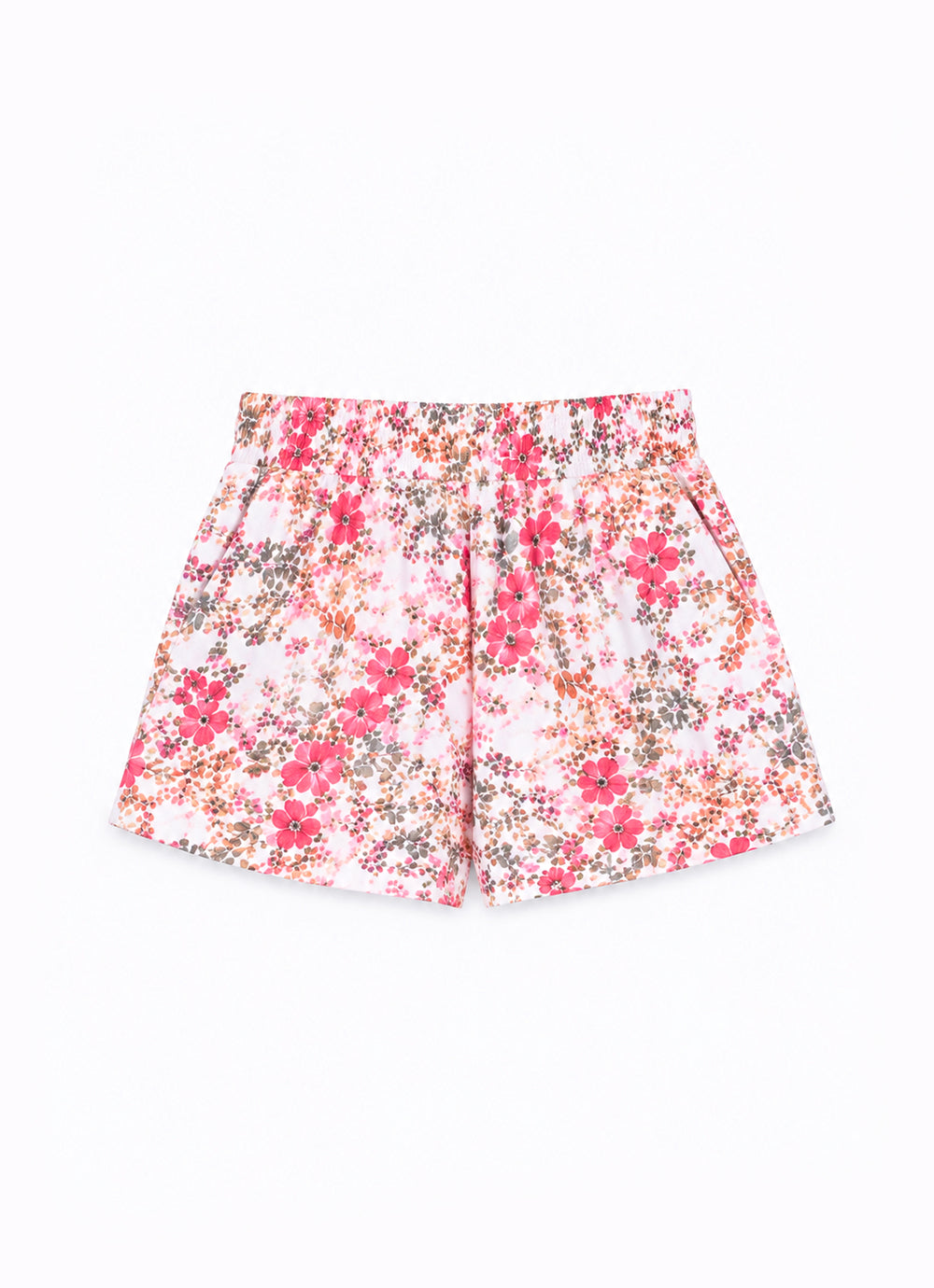 Short Algodão Estampa Floral Rendas