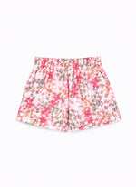 Short Algodão Estampa Floral Rendas