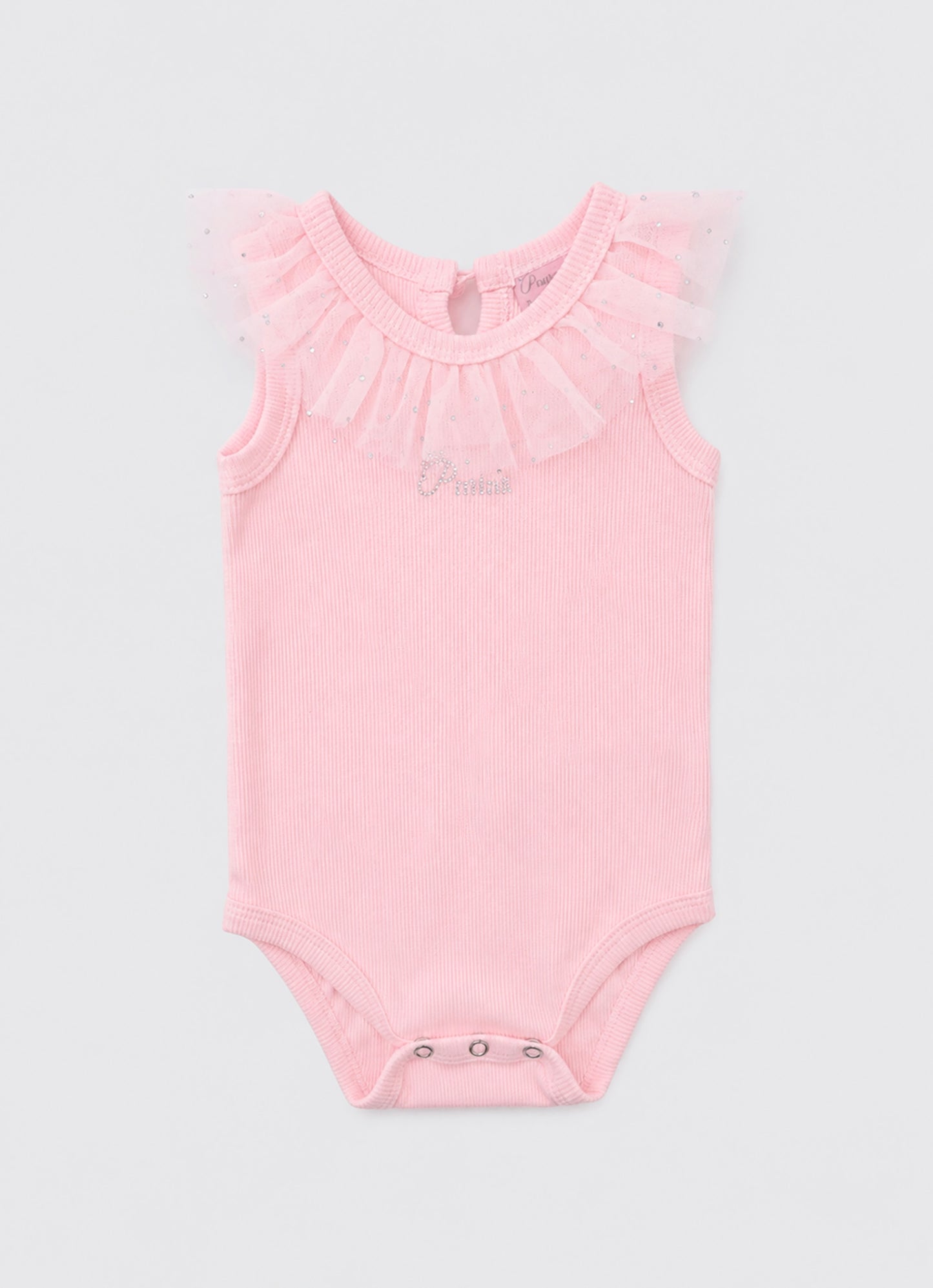 Body Ribana Gola Tule Cristais Pmini