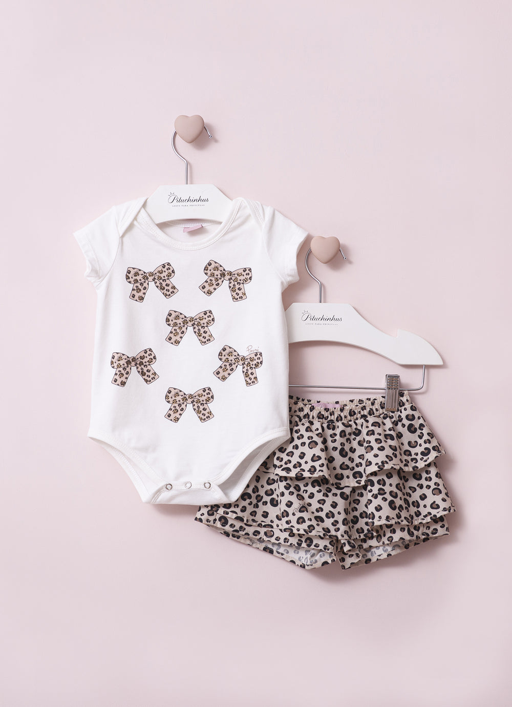 Conjunto Body e Short Saia Algodão Pmini