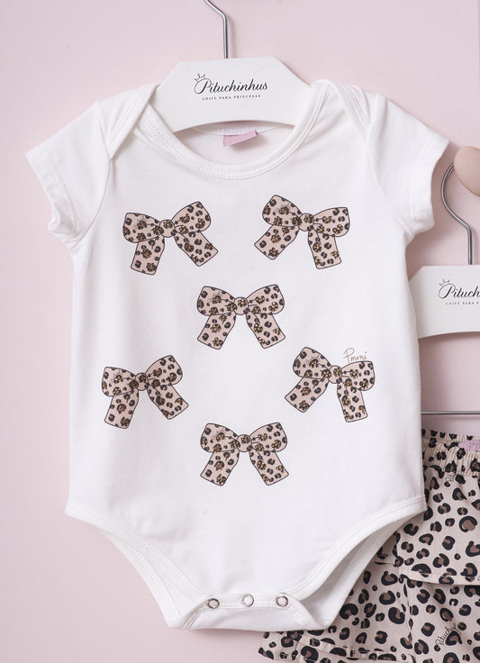 Conjunto Body e Short Saia Algodão Pmini