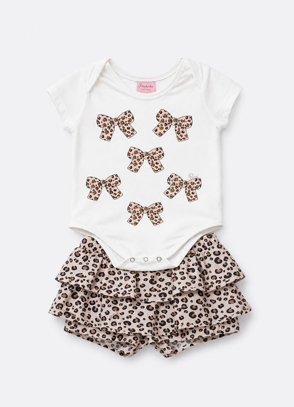 Conjunto Body e Short Saia Algodão Pmini