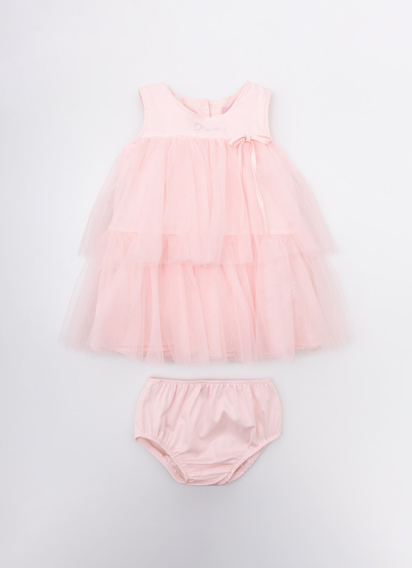 Vestido Babados Tule Com Calcinha Pmini