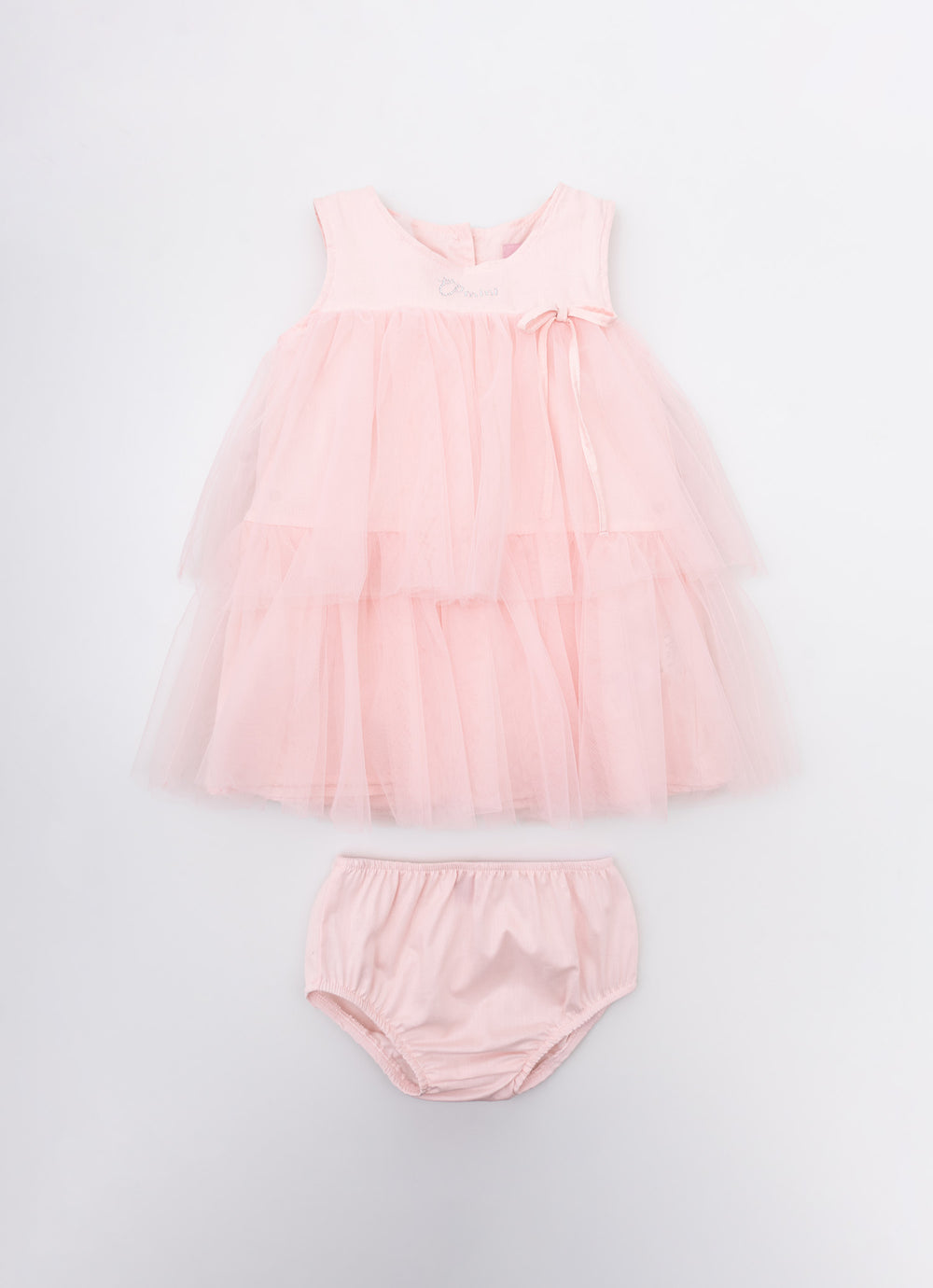 Vestido Babados Tule Com Calcinha Pmini