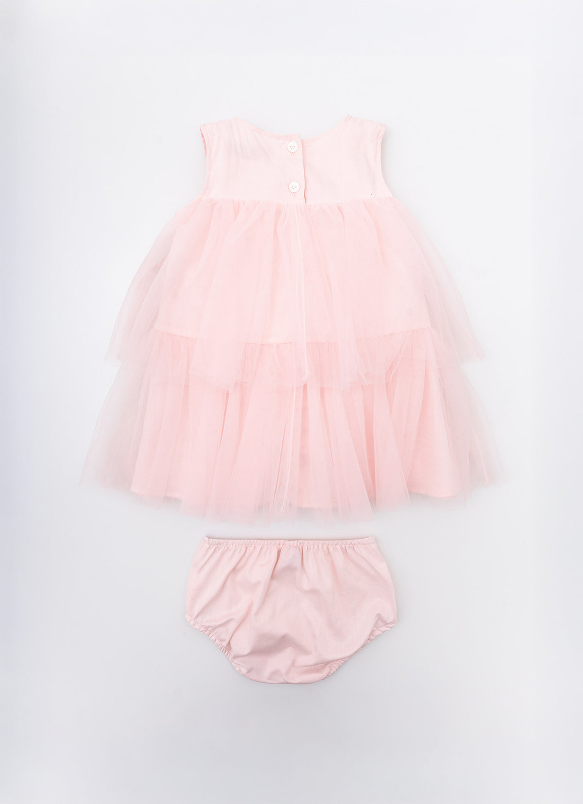 Vestido Babados Tule Com Calcinha Pmini