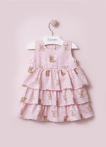 Vestido Algodão Ursinhas Babados Pmini