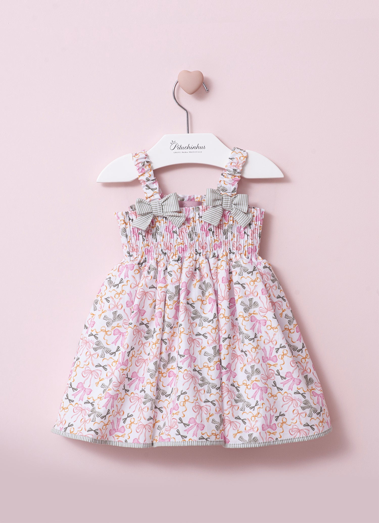 Vestido Algodão Laços Lastex Pmini
