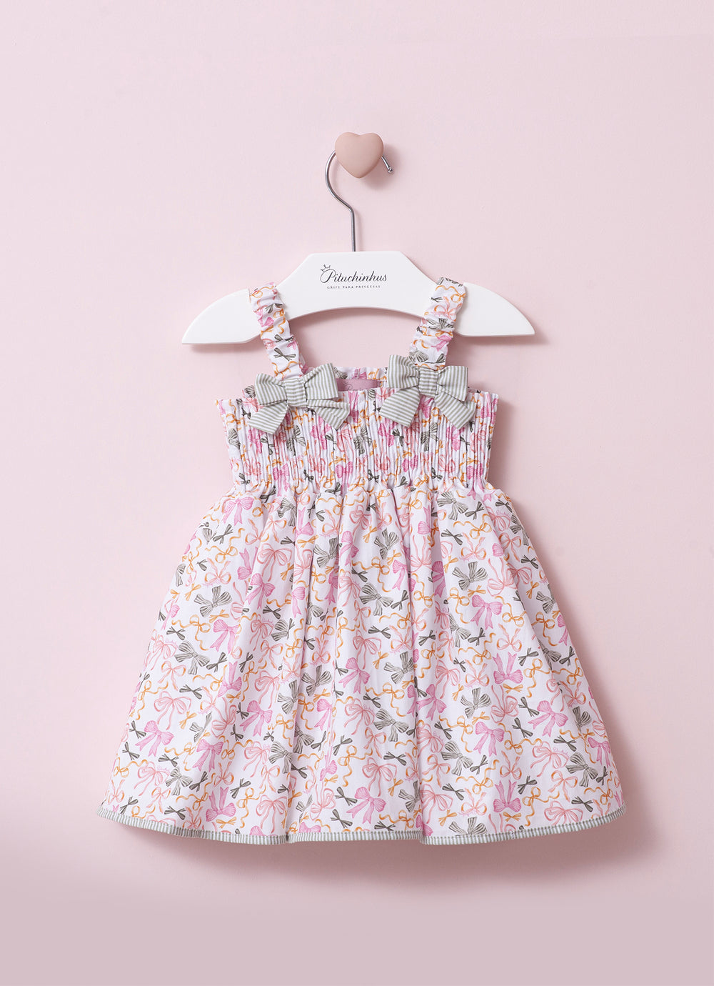 Vestido Algodão Laços Lastex Pmini