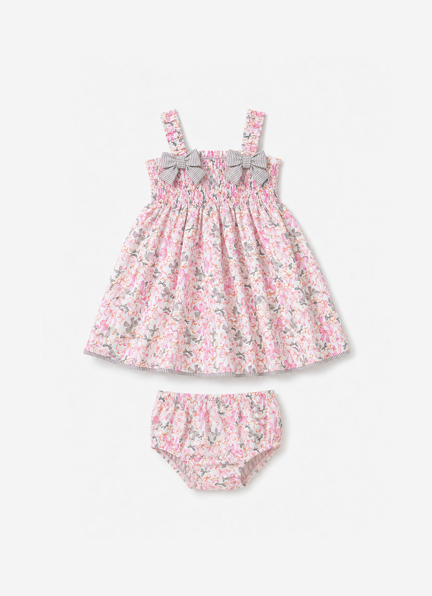 Vestido Algodão Laços Lastex Pmini