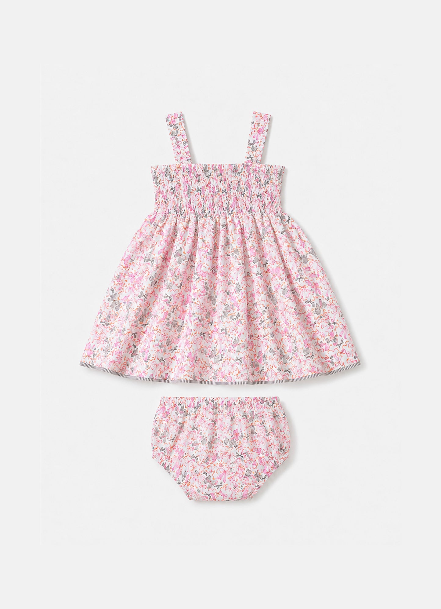 Vestido Algodão Laços Lastex Pmini